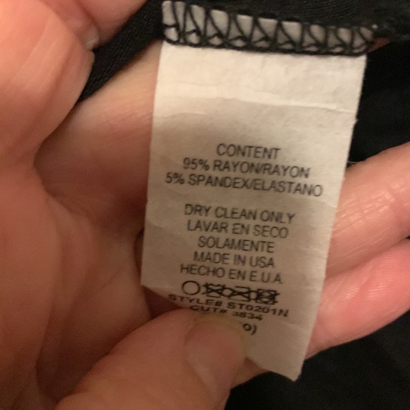 Black/ Faux wrap T-Shirt - Picture 5 of 7